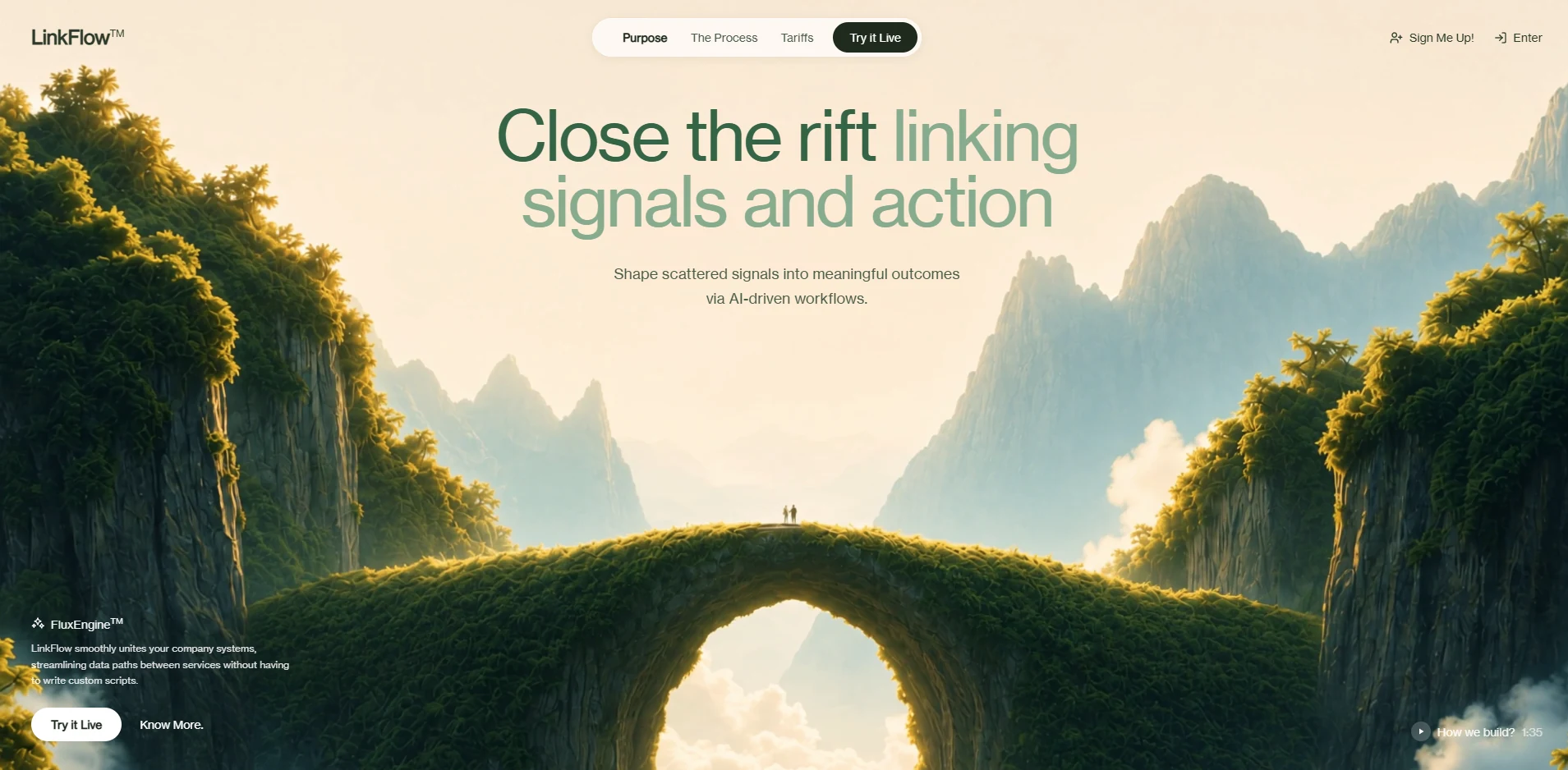 LinkFlow homepage design preview